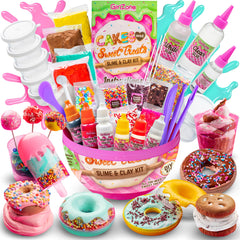 GirlZone DIY Slime Kit egg-and-clay box front, colorful materials for creative baking play.