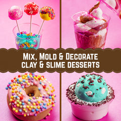 GirlZone DIY Slime Kit scented slime colors in use for playful dessert crafting.