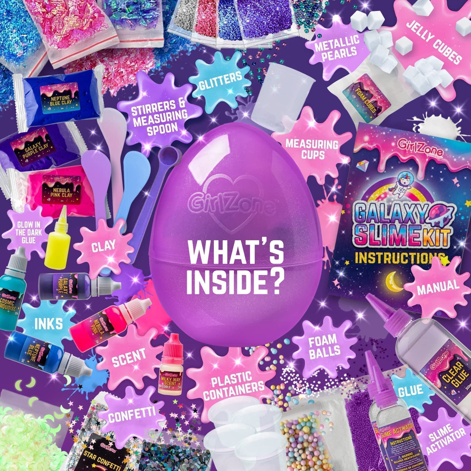 GirlZone glow-in-the-dark slime glows bright for cozy night-time fun