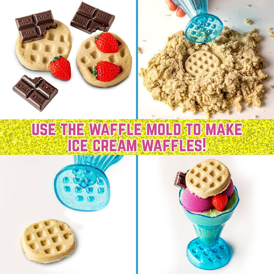 Magnetic sand and ice cream tools for hands-on magnetic play.