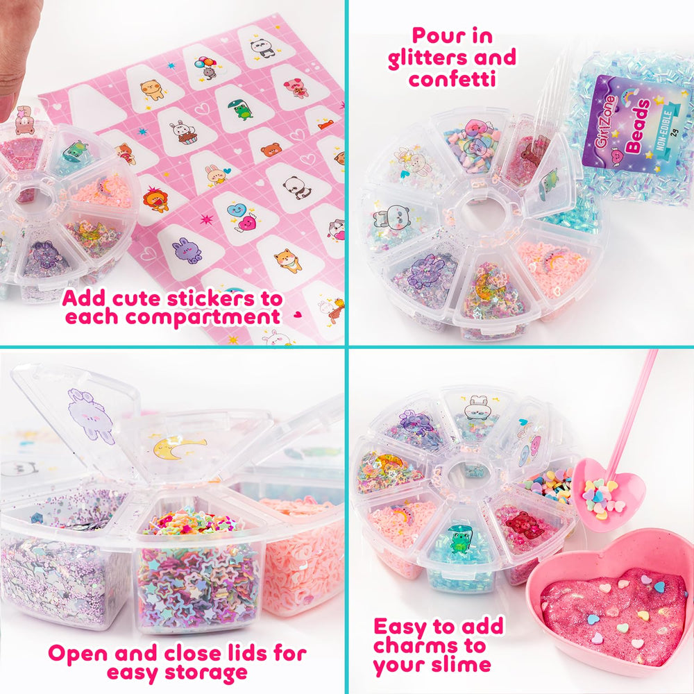 GirlZone My Cutie Pie Slime Kit with chains turning slime into stylish keychains