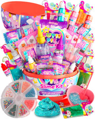GirlZone My Cutie Pie Slime Kit packaging showing portable, mess-free setup for on-the-go fun