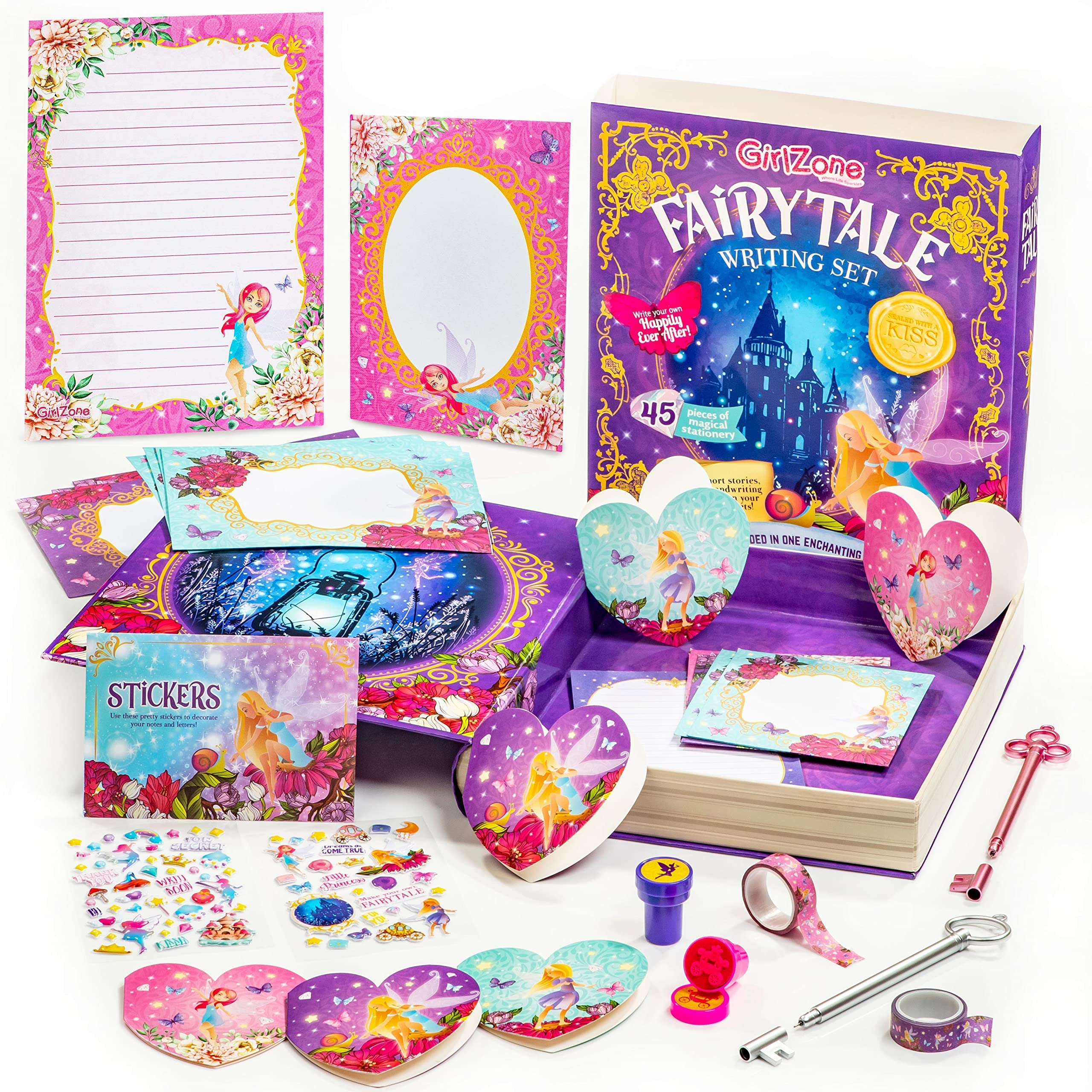 GirlZone Princess Stationery Set cover with fairy artwork inspires playful writing sessions