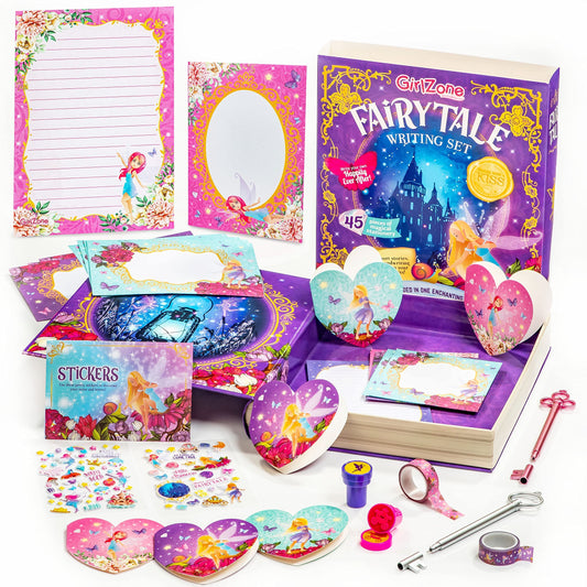 GirlZone Princess Stationery Set cover with fairy artwork inspires playful writing sessions