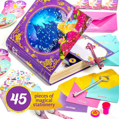 Colorful fairy notepaper inspires imaginative writing and storytelling