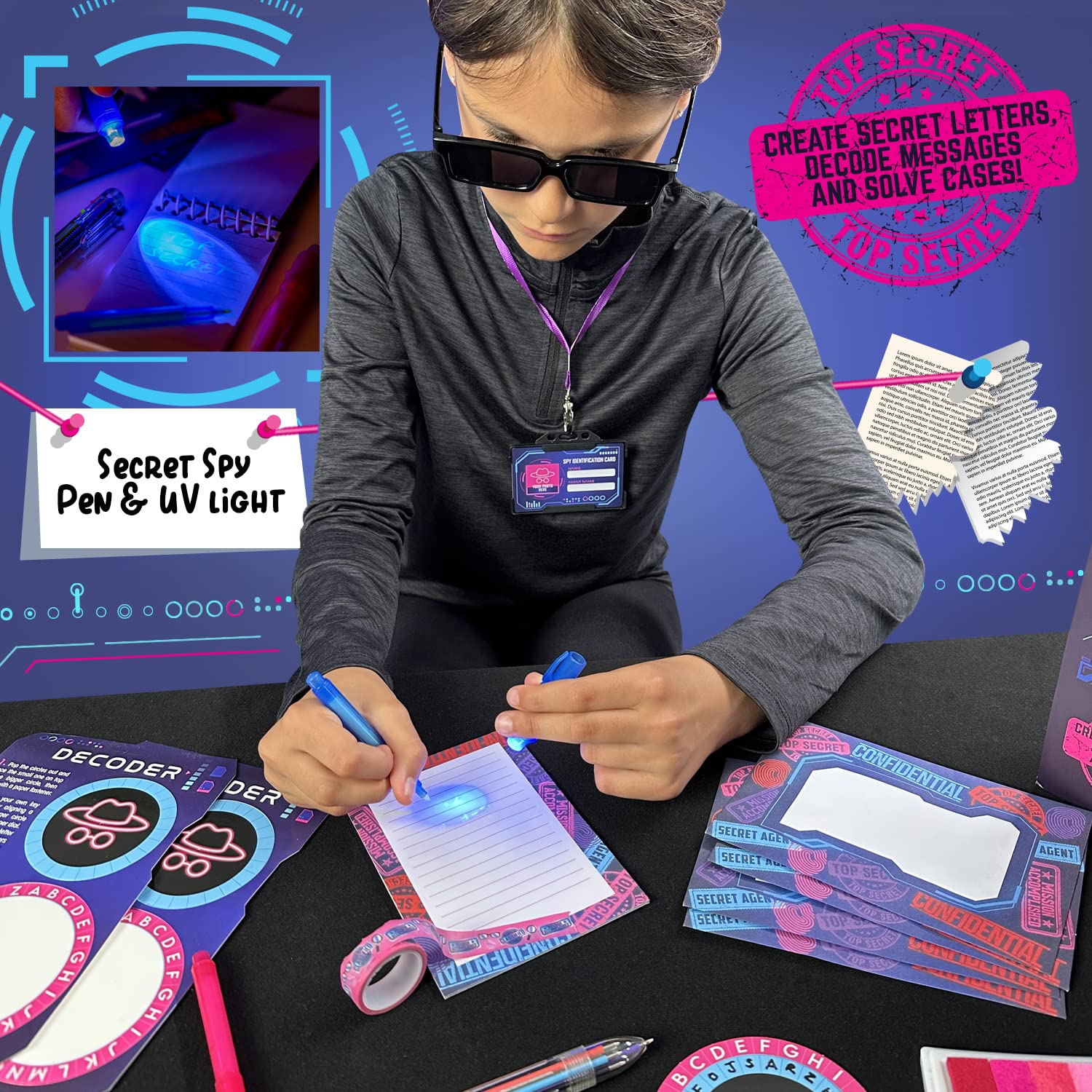GirlZone secret messages kit to write and reveal hidden messages