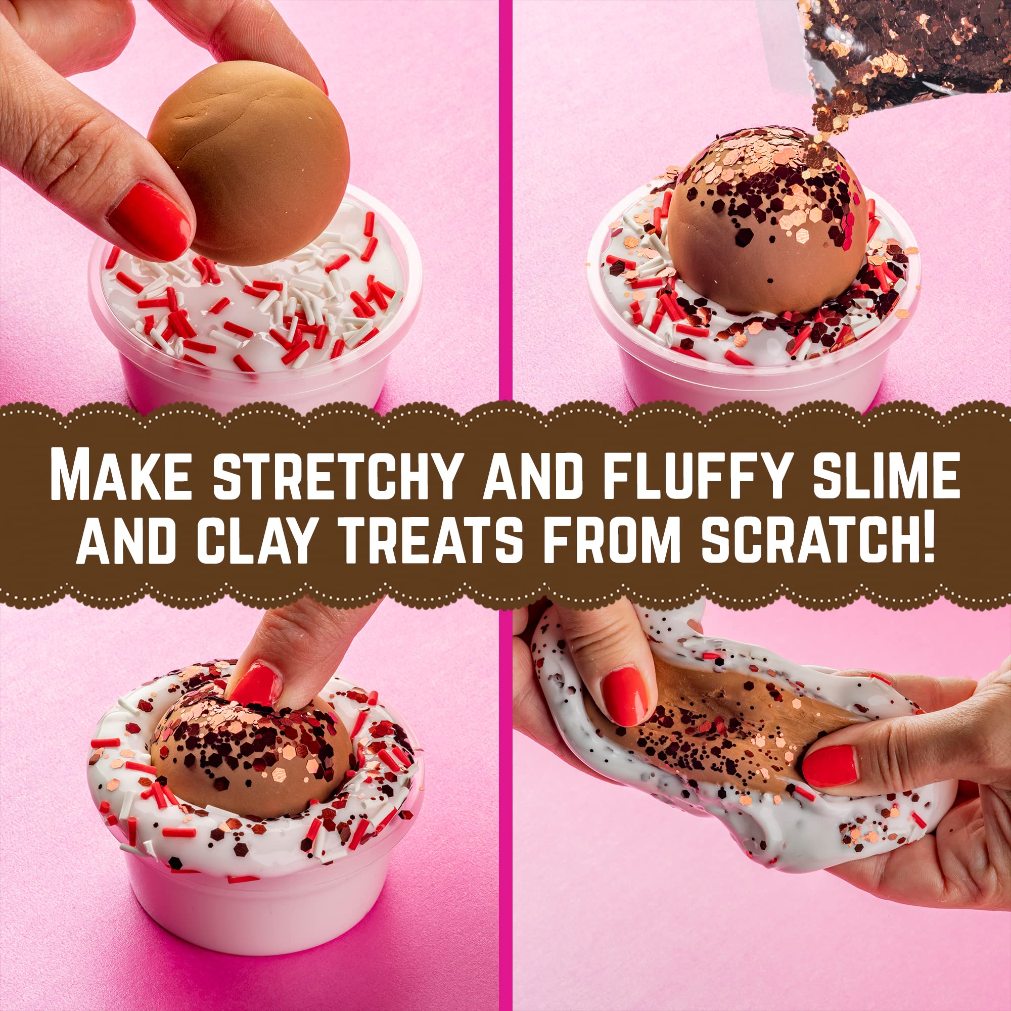 GirlZone Slime Kit donut cake pops molds, perfect for imaginative bakery pretend play.