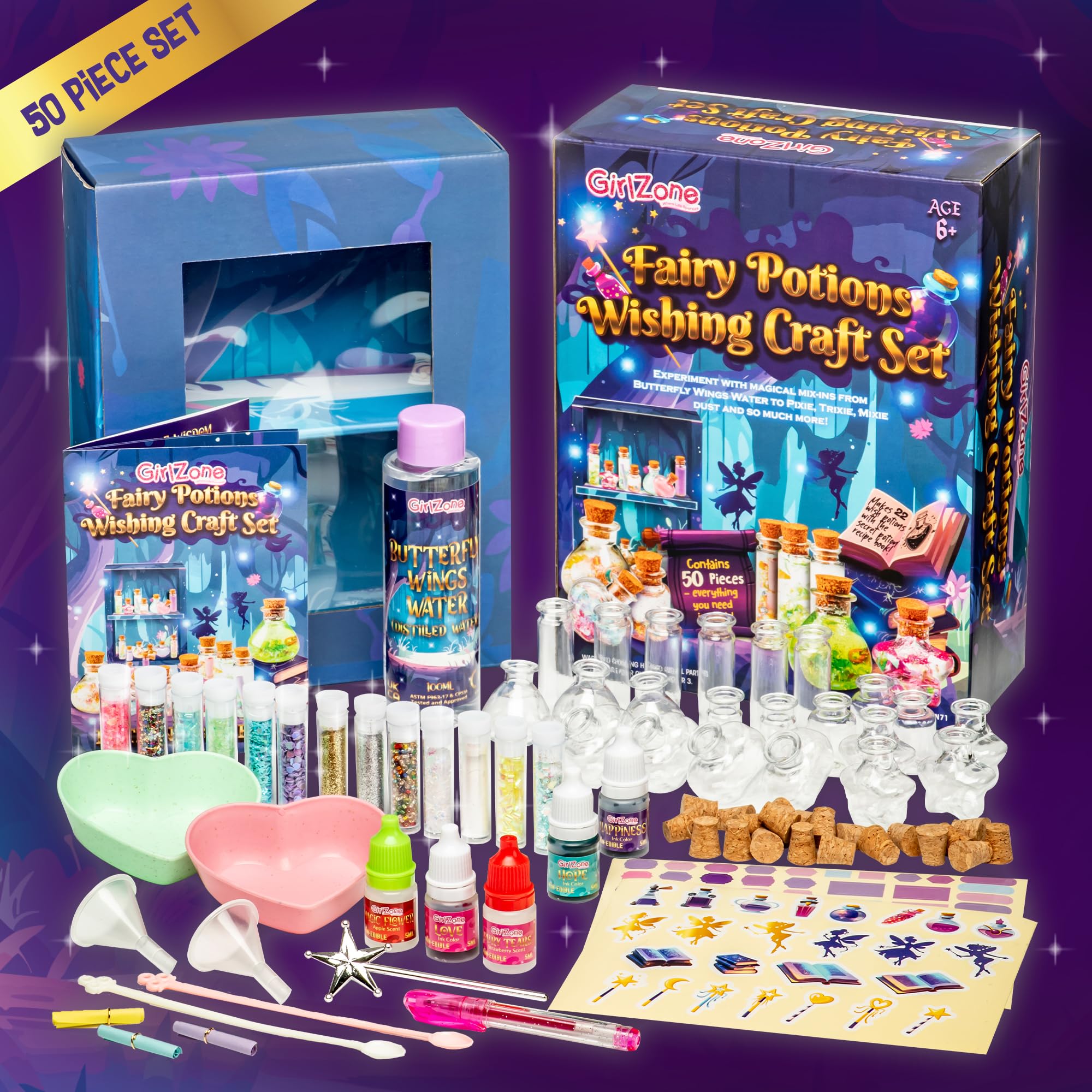 GirlZone Star Wand with potions kit supports creative spell casting play