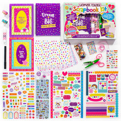 GirlZone Ultimate Collage Scrapbook Kit packaging shows a full creative set.