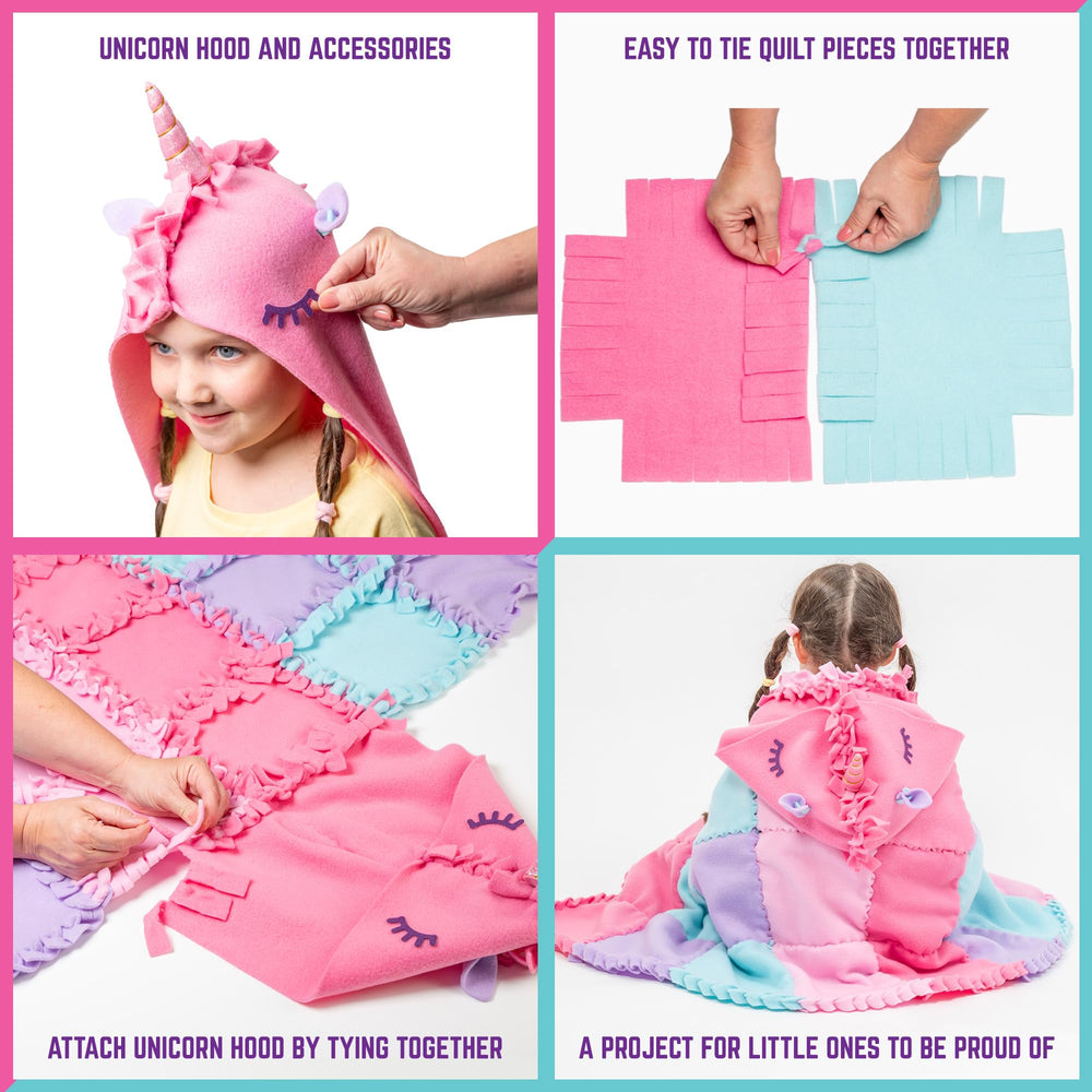 GirlZone Unicorn Snuggles soft fleece texture for a plush, cozy blanket