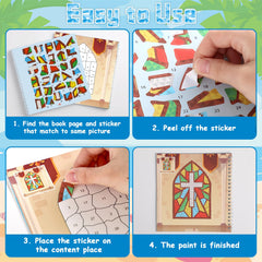 gisgfim Bible sticker book perforated pages enable clean tearing and sharing