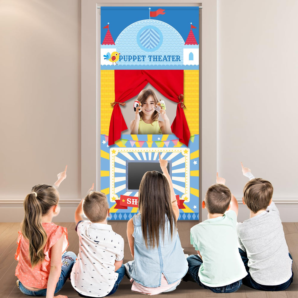 gisgfim blue and red patterns create a vibrant backdrop for pretend shows