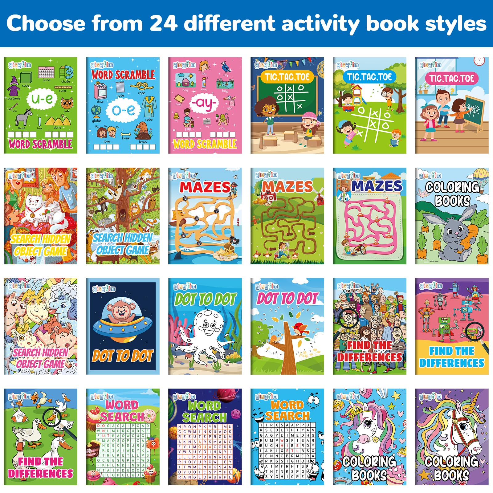 gisgfim child coloring pocket-size book ideal for travel and quiet play.