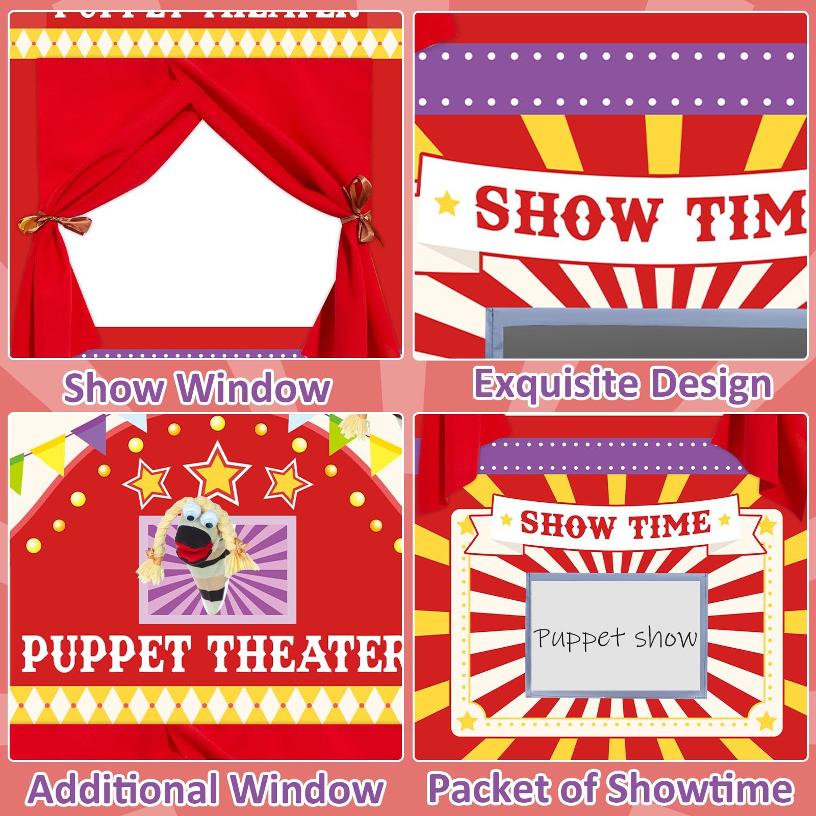 gisgfim doorway puppet theater offers a spacious 31x67 inch stage for lively performances.