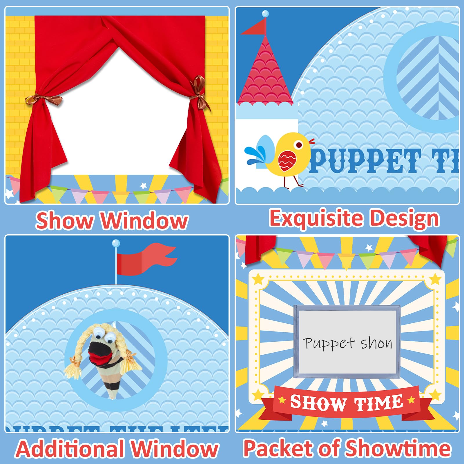 gisgfim foldable puppet theater saves space and easy storage