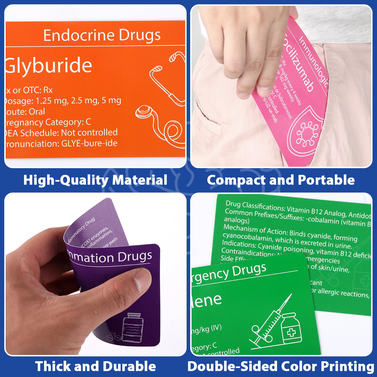 gisgfim Top 300 Drugs flashcards highlight drug names for rapid category reference
