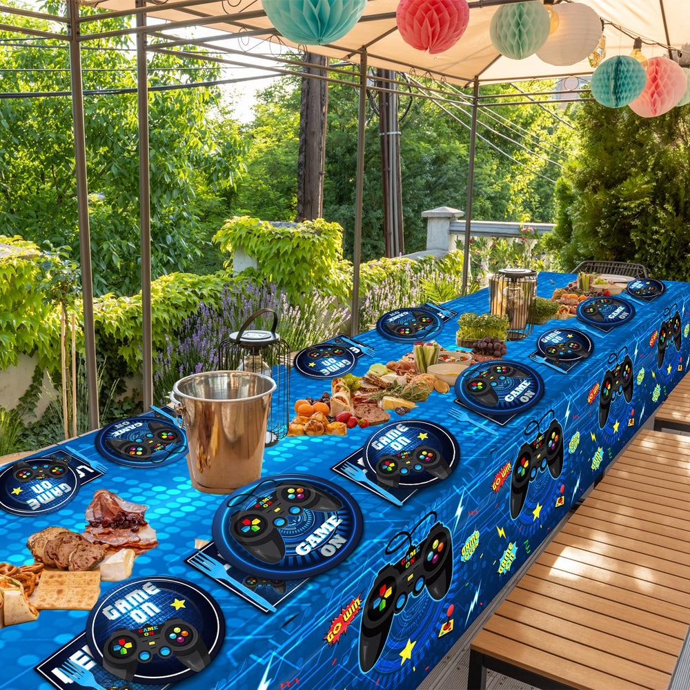 Gisgfim video game party set display shows cohesive decor