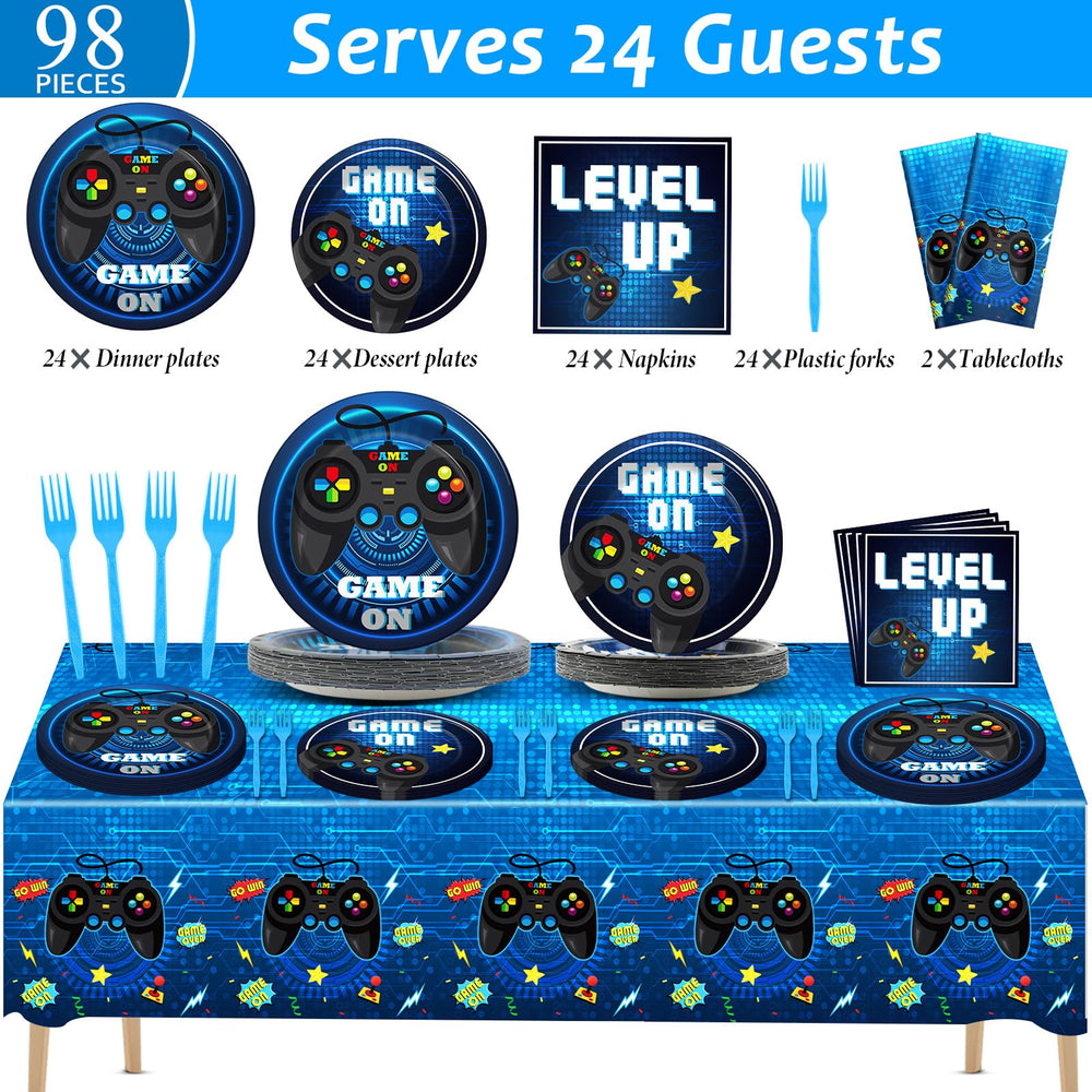 Gisgfim video game plates 7 inch ideal for quick snack service