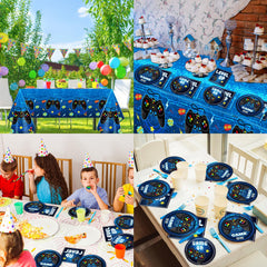 Gisgfim video game tablecloth blue two-pack covers table area