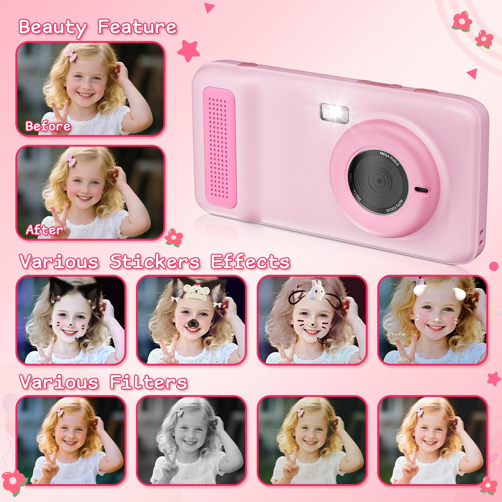Gisotu AI Digital Camera with WiFi transfer for quick sharing