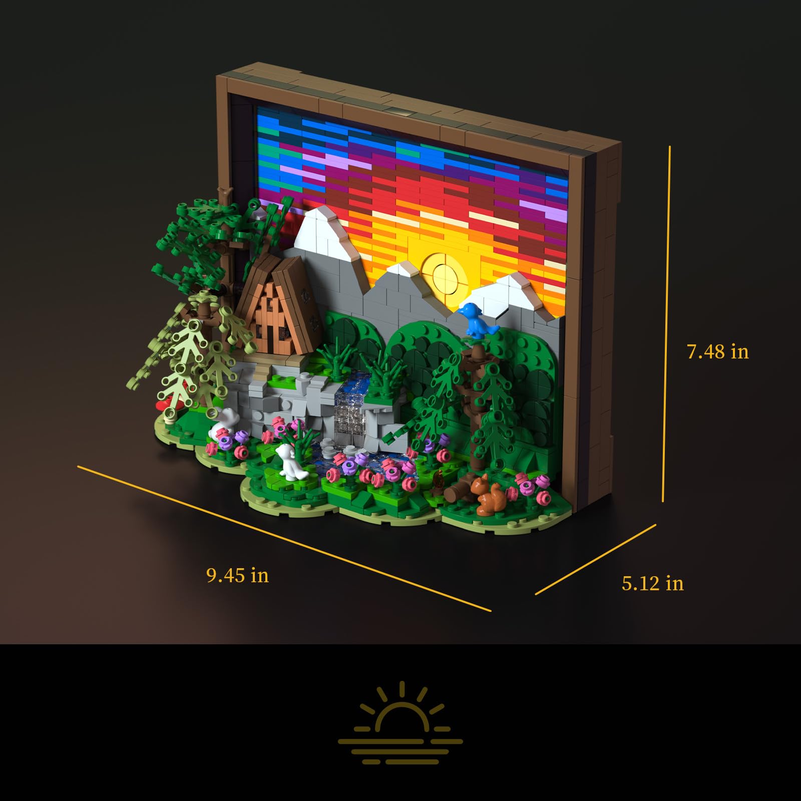 Givenni Ideas mountain landscape model, detailed 3D puzzle for adults.