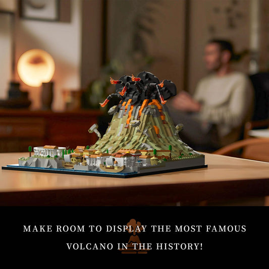 Givenni Vesuvio mount detail showing volcano diorama for dramatic display
