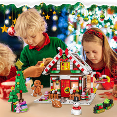 GIVFOZAY Christmas train and track set for interactive building fun.