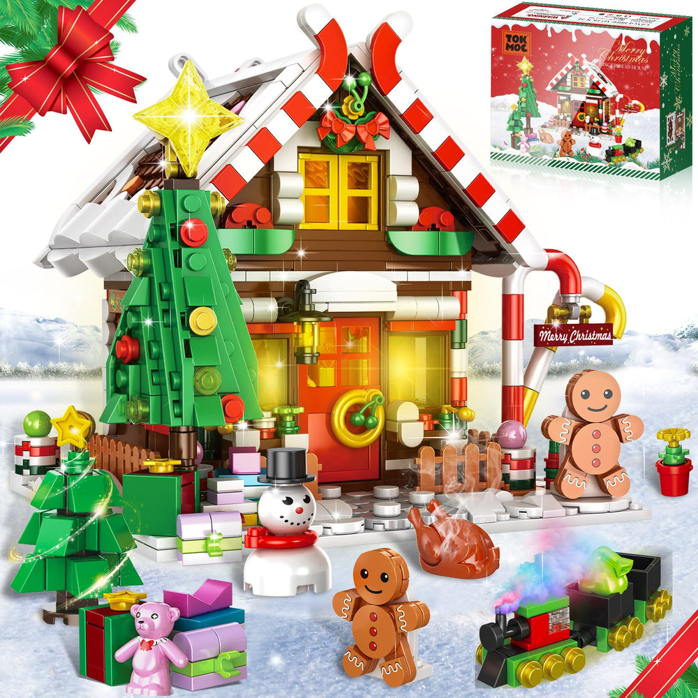 GIVFOZAY gingerbread house front view for festive display and family bonding.