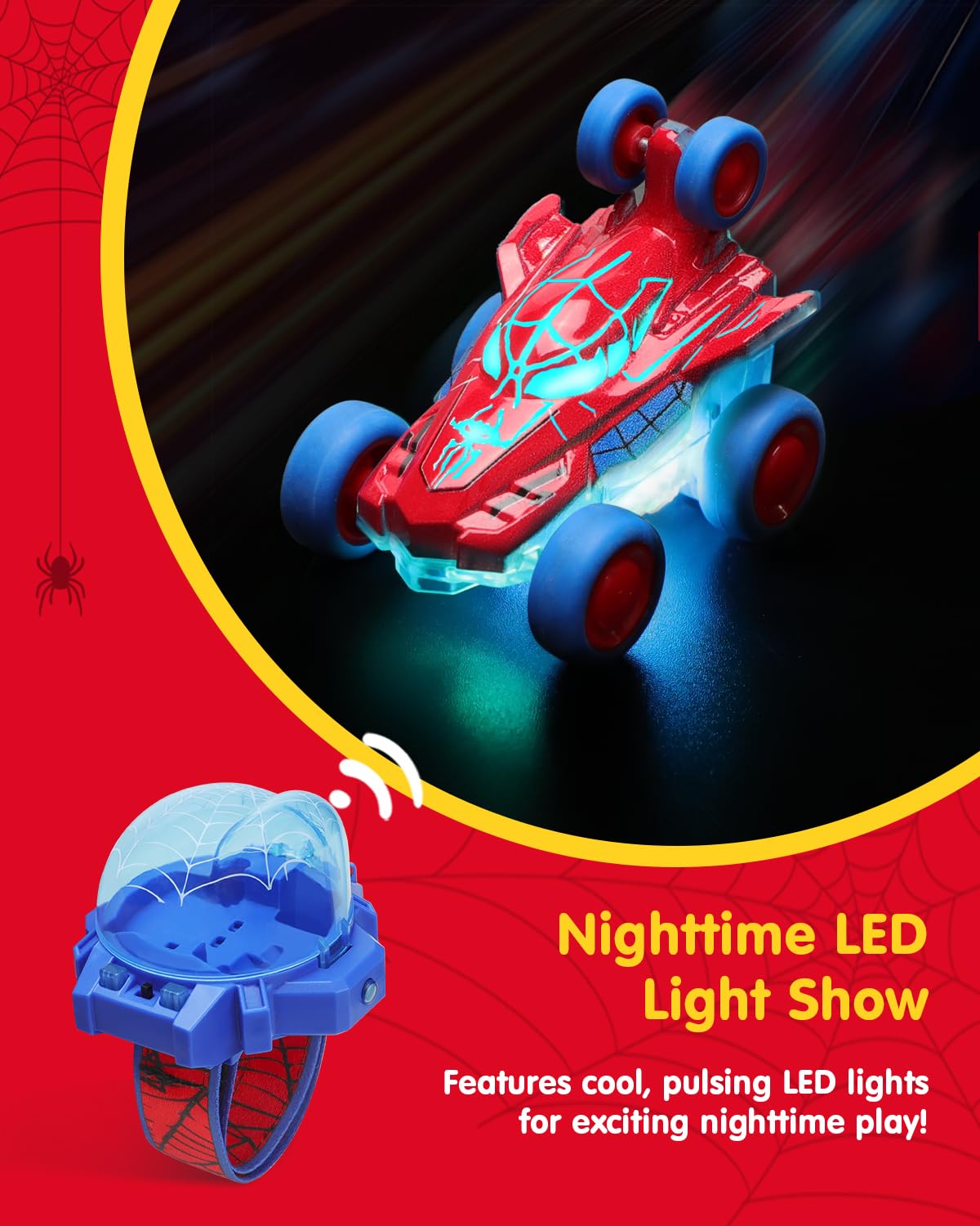 Givzan Spider Toy RC car 24GHz showcases clear, interference-free racing.