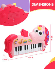Givzan Unicorn Toddler Piano durable non-toxic ABS for long-lasting use