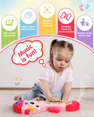 Givzan Unicorn Toddler Piano portable, battery-powered for on-the-go play