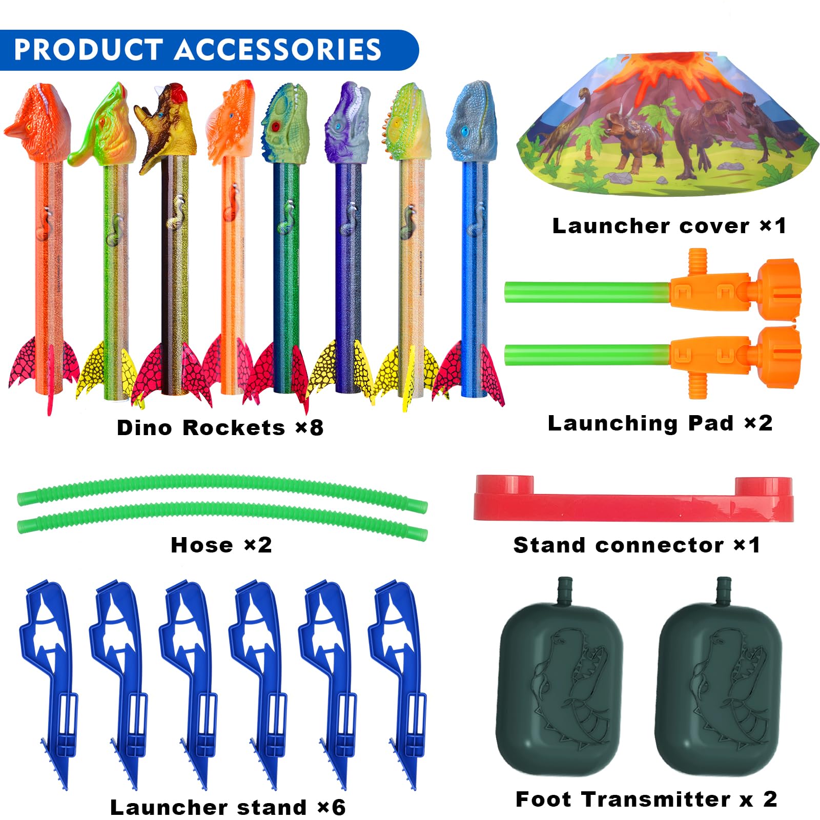 Gizzjoy compact rocket launcher and rockets store neatly