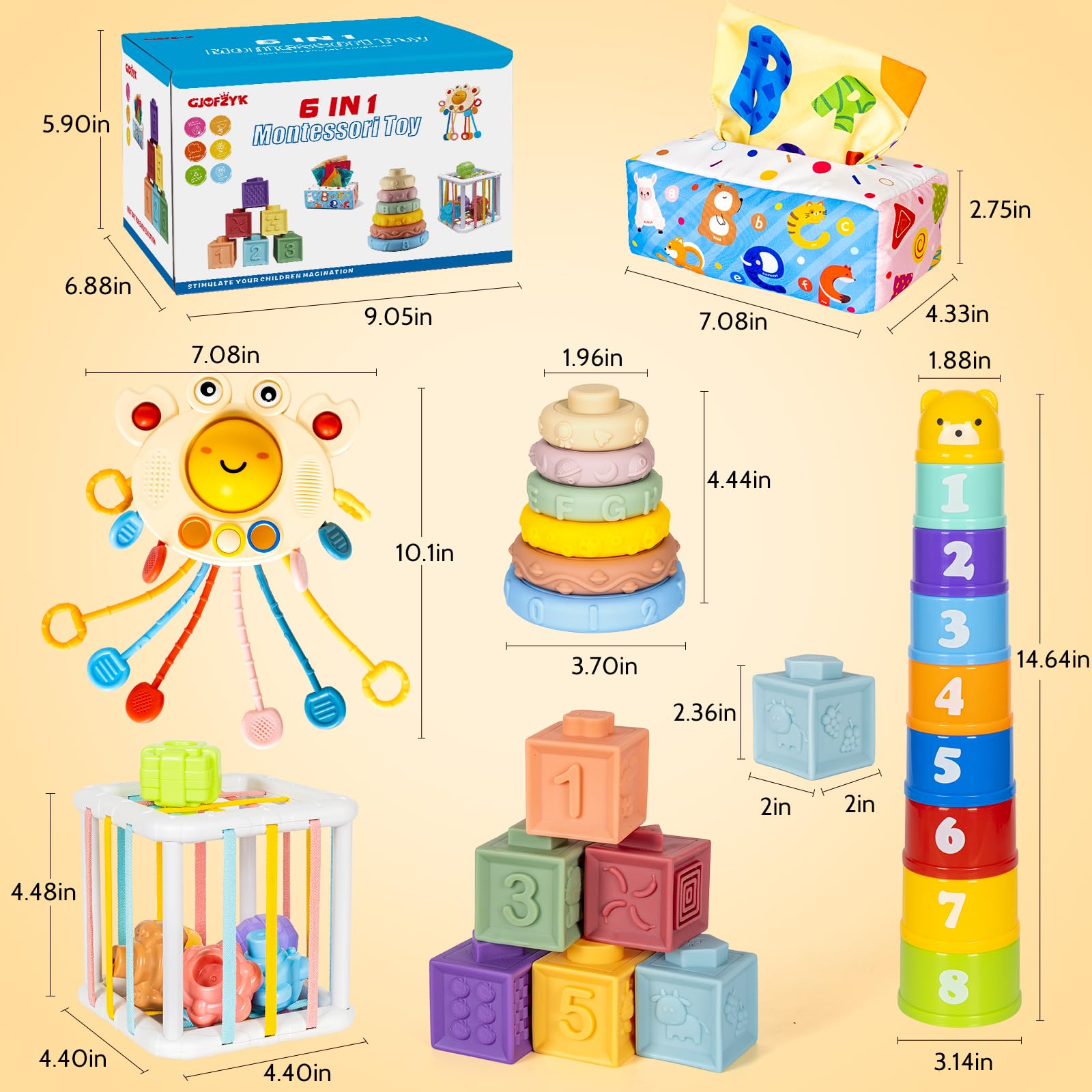 GJOF2YK cube sorter and rings support sorting and counting skills
