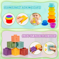 GJOF2YK soft stacking blocks cups and rings support early color and shape learning