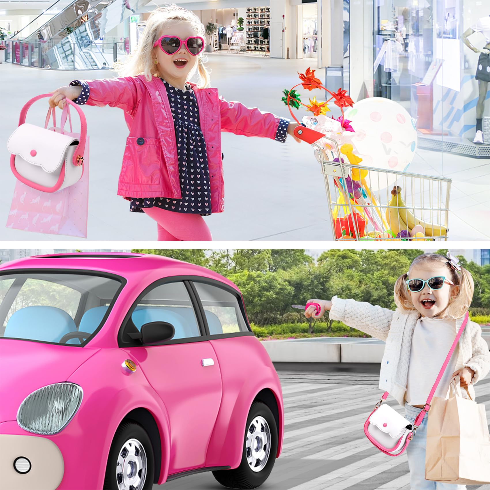 GJZZ Play Purse durable leather-like material supports everyday pretend play