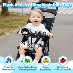 GKDOMS bee rattle plush toy with gentle sounds to engage babies