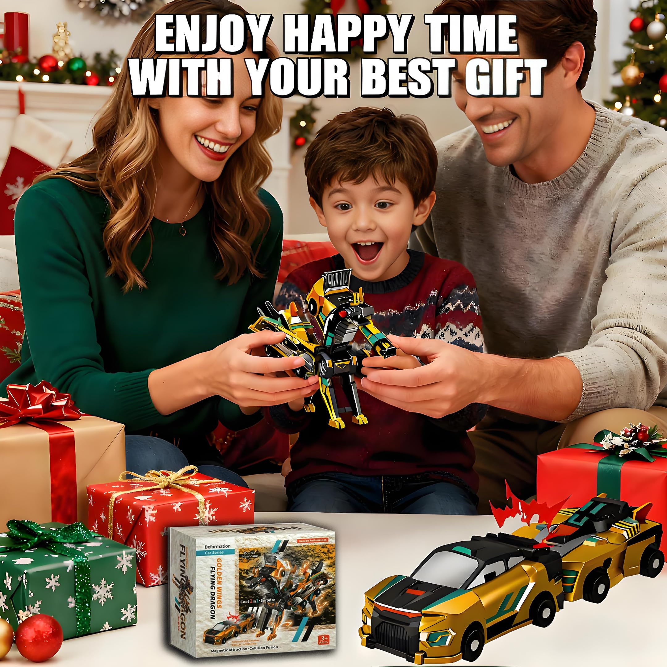 Gkiozu group play fun with magnetic transformable toy for siblings