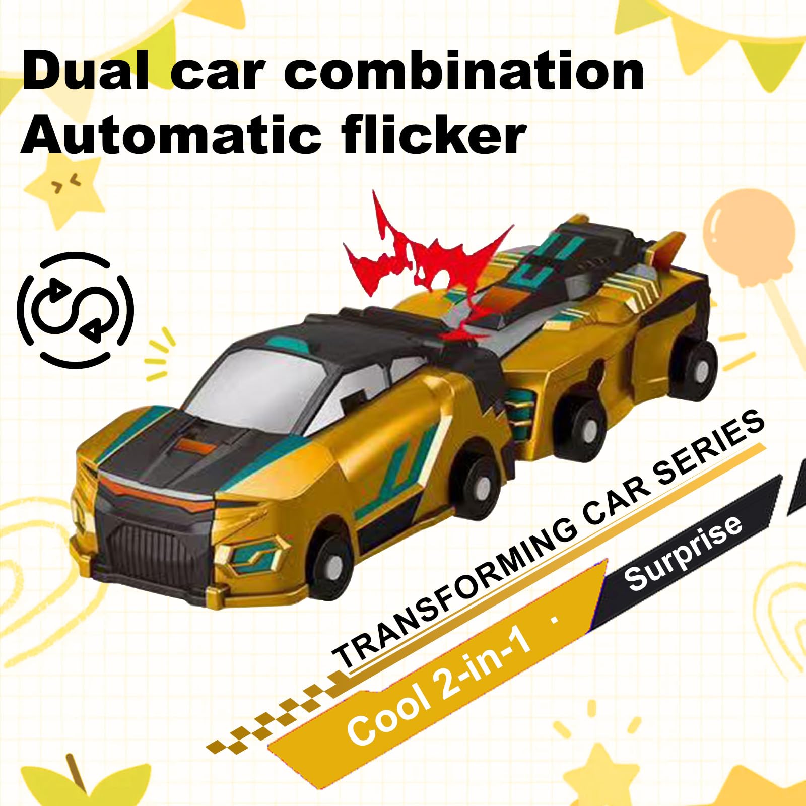 Gkiozu magnetic collision action showing two cars forming a dino