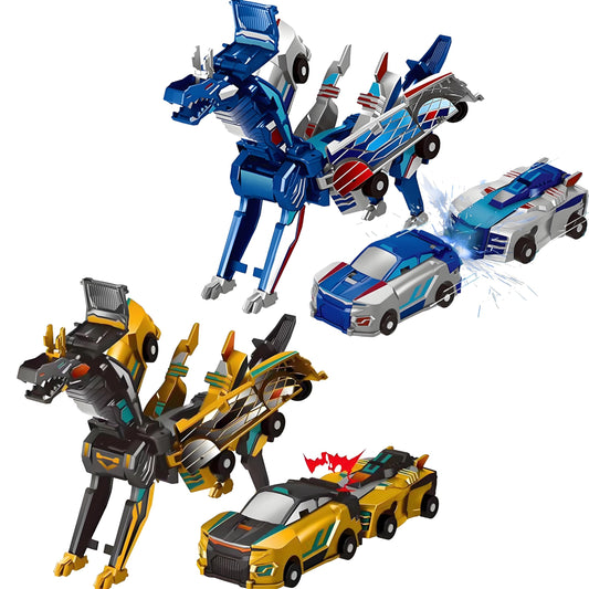 Gkiozu transforming dinosaur toy in collision morph for imaginative play
