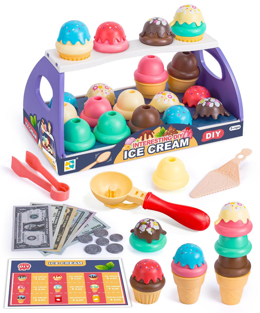 GKKBSJ ice cream counter boosts imaginative play and social interaction