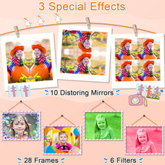 GKTZ Kids Camera with 32GB SD Card demonstrates ample storage for photos.