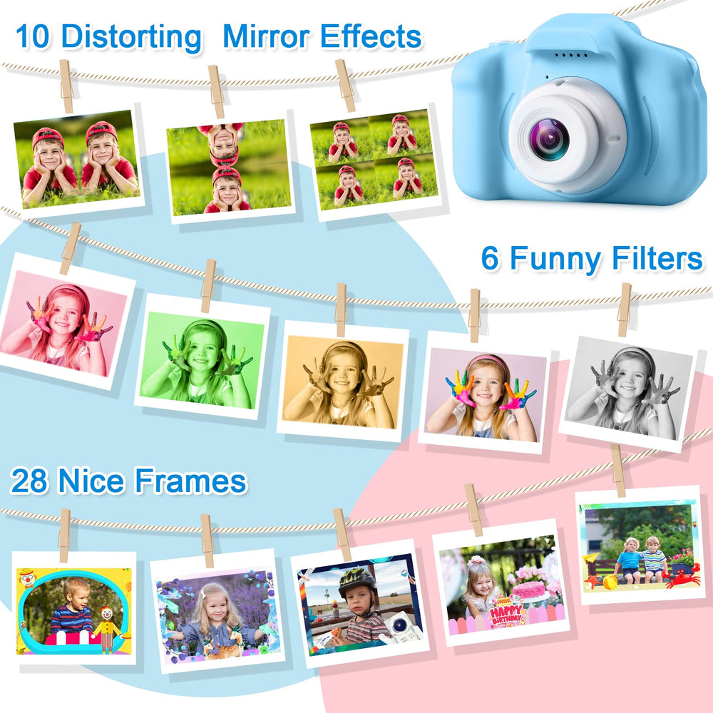 GKTZ Kids Camera display detail shows the 2 inch screen for easy framing