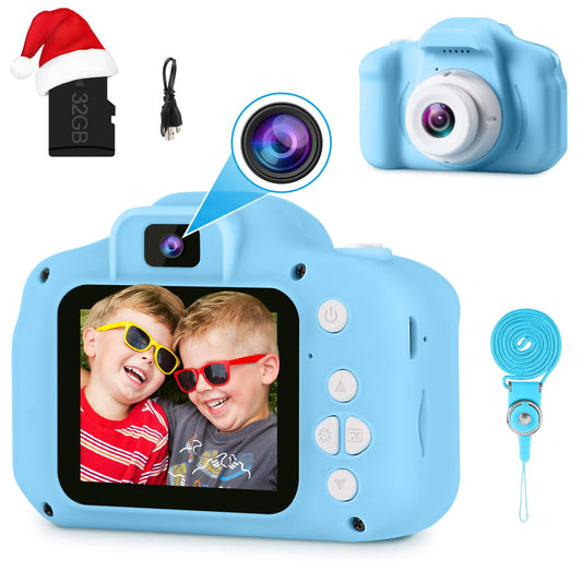 GKTZ Kids Camera front view showing ergonomic grip for small hands