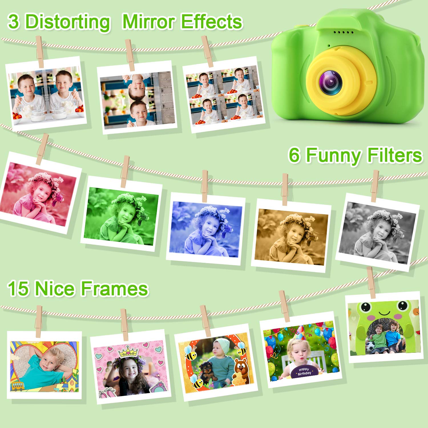 GKTZ 2-inch IPS display showing crisp previews for young photographers.