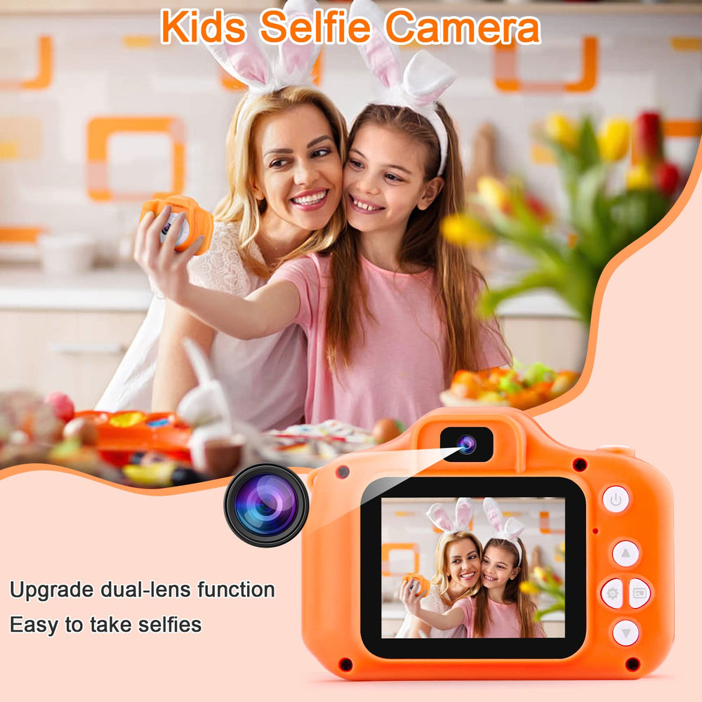 GKTZ Kids Camera side shot highlights compact, portable design for on the go play.