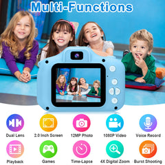 GKTZ Kids Camera side view highlighting portable design for travel