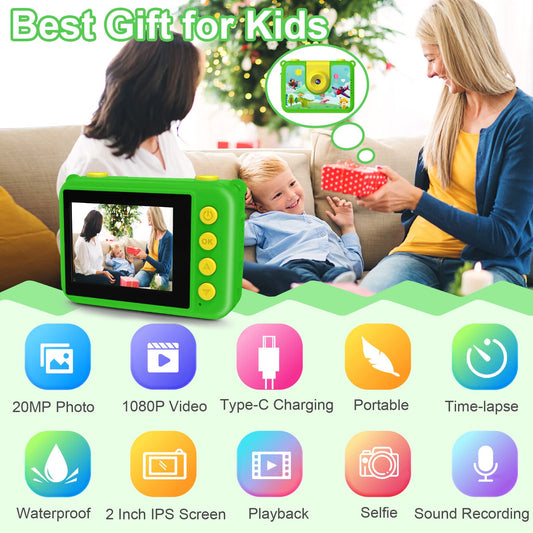 GKTZ Kids Camera underwater shot showing waterproof use.