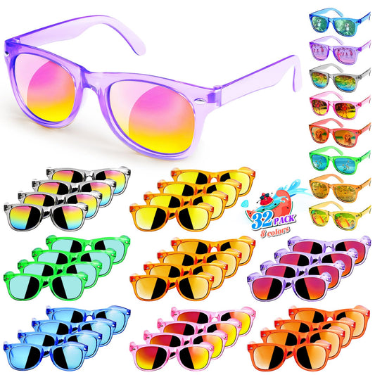 GKTZ Kids Neon Sunglasses in vibrant colors for sunny party fun.