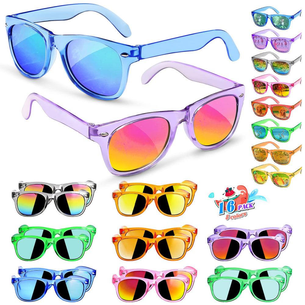 GKTZ kids sunglasses in neon colors for vibrant outdoor wear and sun protection.