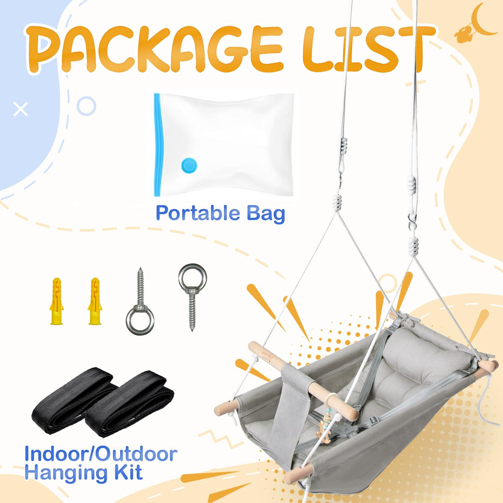 Gladswing adjustable 5-point harness for secure growing child.